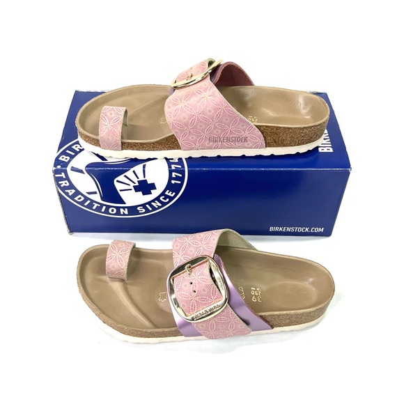 **SOLD**  RARE Birkenstock Miramar Big Buckle Rose Pink 39 Regular Women 8 Men 6 - Picture 4 of 16